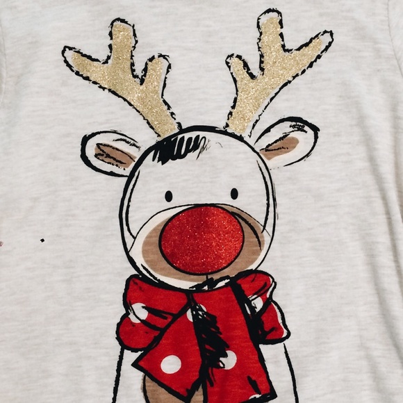 Kids Reindeer Christmas shirt - Picture 2 of 6